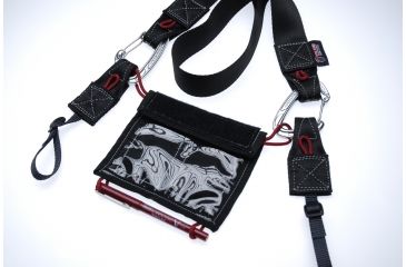 Image of Vulture Equipment Works Permit Pouch w/Velcro Closure Front Flap,Black/Red VEW-PPS