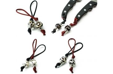 Image of Vulture Equipment Works Bone Bead Lanyard Black Cord, Brown, VEW-Bead-B-B