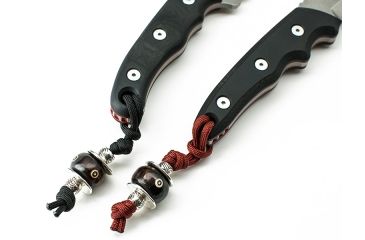 Image of Vulture Equipment Works Bone Bead Lanyard Black Cord, Brown, VEW-Bead-B-B