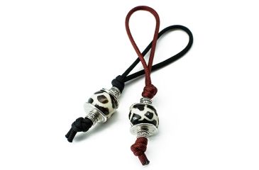 Image of Vulture Equipment Works Bone Bead Lanyard Black Cord, Speckled, VEW-Bead-SP-B