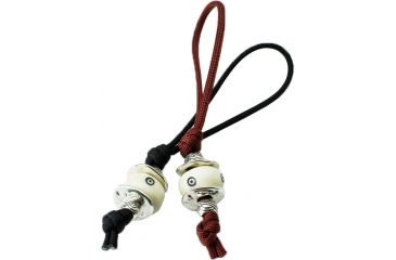 Image of Vulture Equipment Works Bone Bead Lanyard Black Cord, White, VEW-Bead-W-B