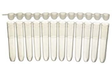 Image of VWR 1.2mL Sample Library Tubes and Closures 3914-845-300 Closure Strips 12-Well, Sterile