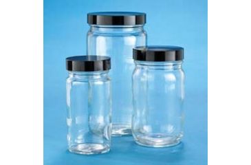 Image of VWR AC Medium Round Bottles, Clear, Wide Mouth VW5710238B Bottles Only