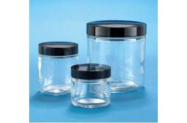 Image of VWR Clear Glass Jars, Wide Mouth VW5410870V26 Convenience Packs With Caps Attached