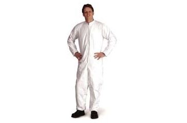 Image of VWR Coveralls made with DuPont Tyvek IsoClean Material IC190SWH2XVD Coveralls With Attached Boots