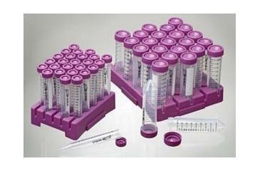 Image of VWR High-Performance Centrifuge Tubes with Flat or Plug Caps, Polypropylene, Sterile 3187-345-306 Conical-Bottom Centrifuge Tubes 50 Ml Tubes With Plug Caps