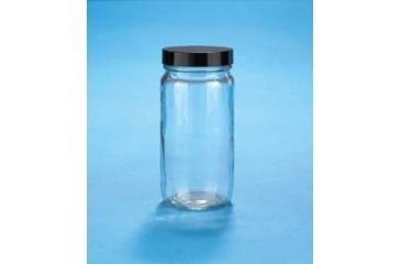 Image of VWR Standard Bottles, Clear, Wide Mouth VW5310858V26 Convenience Packs With Caps Attached