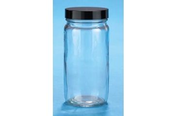 Image of VWR Straight-Sided Glass Jars, Wide Mouth VW5513289V86 Convenience Packs With Caps Attached