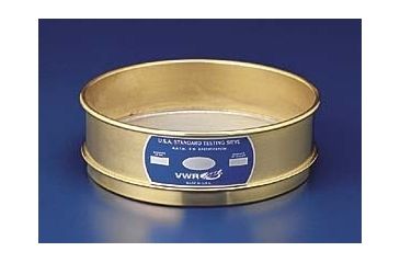 Image of VWR Testing Sieves, 12 Brass Frame, Stainless Steel Wire Cloth 325BS12F Full Height