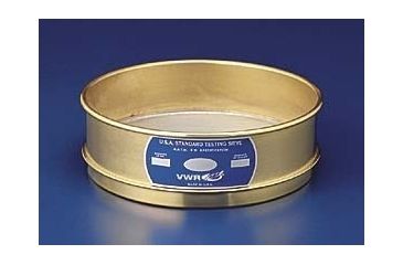Image of VWR Testing Sieves, 12 Brass Frame, Stainless Steel Wire Cloth 60BS12H Half Height