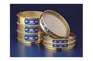 Image of VWR Testing Sieves, 8 Brass Frame, Stainless Steel Wire Cloth 30BS8H Half Height