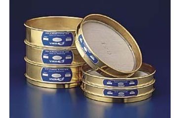 Image of VWR Testing Sieves, 8 Brass Frame, Stainless Steel Wire Cloth 50BS8H Half Height