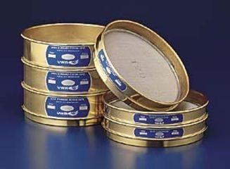 Image of VWR Testing Sieves, 8 Brass Frame, Stainless Steel Wire Cloth 7BS8F Full Height
