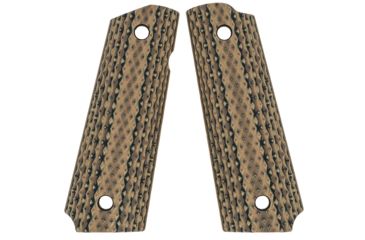 Image of VZ Grips 1911 Diamond Back Grip Panels, Diamond Texture G10, Hyena Brown, DBHBXA