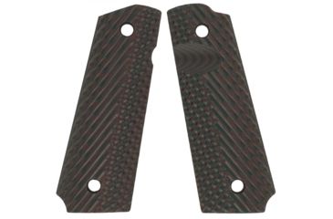 Image of VZ Grips 1911 Operator II Grip Panels, Aggressive Textured G10, Black/Cherry, O2CXA