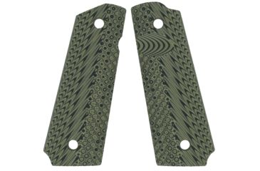 Image of VZ Grips 1911 Operator II Grip Panels, Aggressive Textured G10, Dirty Olive, O2DOXA
