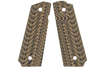 Image of VZ Grips 1911 Operator II Grip Panels, Aggressive Textured G10, Hyena Brown, O2HBXA