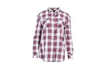 Image of United By Blue Stargrass Relaxed Plaid Shirt - Women's-Red/Navy-Medium