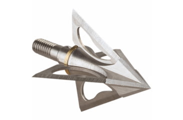 Image of Wac Em Fixed 4-Blade Broadhead with Free Strobing Fit Nock, 100 Grain, 3-Pack, WA4100