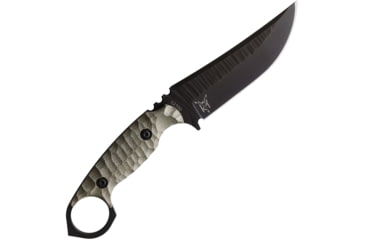 Image of Wachtman Knife &amp; Tool Titanoraptor OD Micarta Fixed Blade Knife, 8.63in Overall, 4.13in Black 52100 High Carbon Steel Clip Point Blade, OD Green Canvas Micarta Handle, Kydex Sheath, T-OD-S