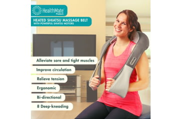 Image of Wagan Heated Shiatsu Massage Belt, Gray, One Size, IN9531