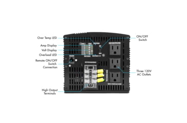 Image of Wagan ProLine 3000W Inverter &amp; Remote 12V, Black, One Size, EL3742