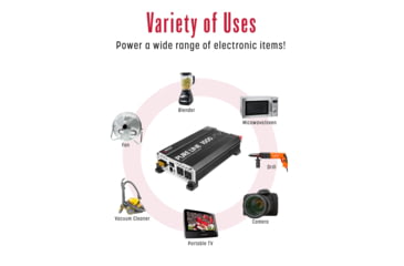 Image of Wagan Pure Line 1000W Pure Sine Inverter, ETL, Black, One Size, EL3804