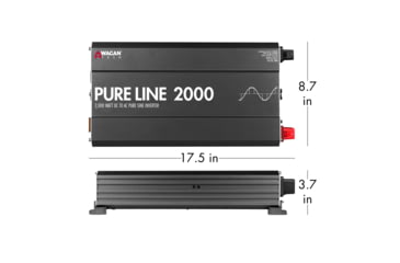 Image of Wagan Pure Line 2000W Pure Sine Inverter, ETL, Black, One Size, EL3808