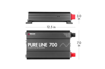 Image of Wagan Pure Line 700W Pure Sine Inverter, ETL, Black, One Size, EL3802