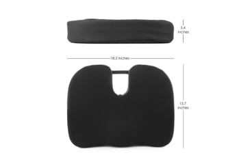 Image of Wagan RelaxFusion Coccyx Cushion, Black, One Size, IN9113