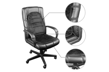 Image of Wagan Tech 12-Volt Deluxe Velour Heated Seat Cushion, Black, One Size, IN9448