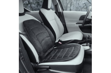 Image of Wagan Tech 12-Volt Deluxe Velour Heated Seat Cushion, Black, One Size, IN9448