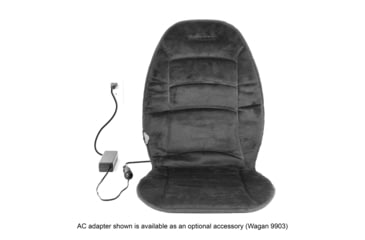 Image of Wagan Tech 12-Volt Deluxe Velour Heated Seat Cushion, Black, One Size, IN9448
