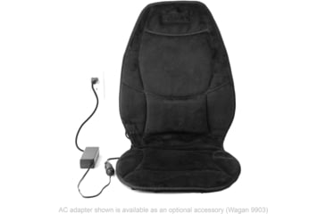 Image of Wagan Tech Soft Velour Heated Seat Cushion, Black, One Size, IN9438