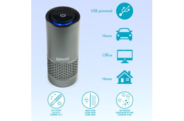 Image of Wagan USB Air Purifier, Gray, One Size, EL2871