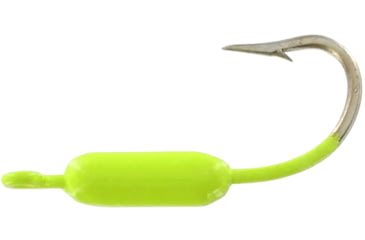 Image of Wahoo Fishing Products Wahoo Yellowtail Fever Jighead, 1/8 oz, Sz 1 Hook Limetreuse, 10/Bag, WAH-YTJ18-LT