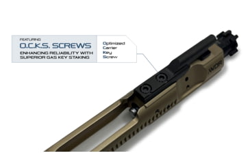 Image of Walker Defense Research Steel Bolt Carrier Group BCG, 5.56mm / .300 BLK, Flat Dark Earth, DLC, FDE-DLC-BCG-556