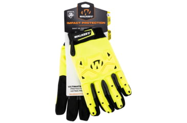 Image of Walker's GWP-SF-HVFFIL2-MD Impact Protection Gloves Yellow/Black Synthetic/Synth