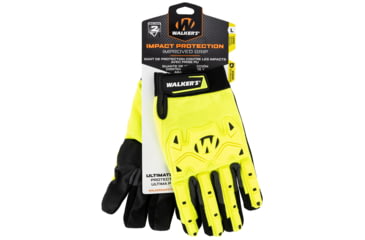 Image of Walker's GWP-SF-HVFFPUIL2-SM Impact Resistance Gloves Yellow/Black Small