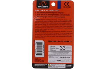 Image of Walkers Foam Ear Plug w/Orange Aluminum Carry Canister, 32 dB NRR, 7-Pairs, Blue, GWP-PLGCAN-YL