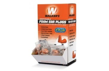 Image of Walkers Foam Ear Plugs - 200 Pair Box GWP-FOAMPLUG200BX
