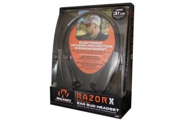 Image of DEMO Walkers Game Ear Razor X Digital Ear Bud Hearing Enhancement Headset, 31 Db, Flat Dark Earth, GWP-NHE-DEMO