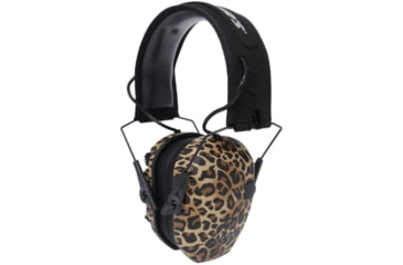 Image of Walkers Razor Digital Slim Electronic Low-Profile Headband Ear Muff w/2 Microphones, 23 dB, Leopard, GWP-RSEM-LEO