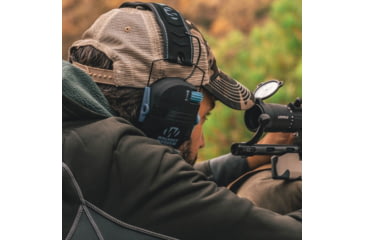 Image of Walkers Razor Series Slim Shooter Folding Electronic Ear Muffs, 23 dB NRR, Black/Teal, GWP-RSEM-TL