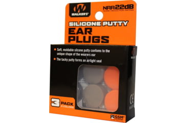 Image of Walkers Silicon Putty Ear Plugs, 32 dB NRR, Orange/Flat Dark Earth, 3 Pair, GWP-SILPLG-OFDE