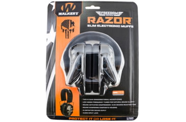 Image of Walkers WP-RSEMFS-PUN Razor Freedom Muff 23 DB Over The Head Polymer Black Ear