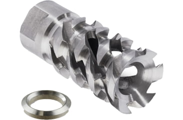 Image of Infinite Product Solutions Gen 1 Walking Dead Flash Hider, .223 Remington/5.56x45mm NATO/9mm Luger/.22 Hornet/17 Hornady Magnum Rimfire/.350 Legend, 1/2x28, Natural Stainless Steel, 1228-WLK-SS-CW