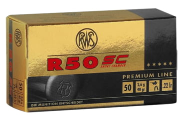 Image of Walther 2318602 R50 Short Case 22 LR 40 Gr Lead Round Nose LRN 50 Bx/ 1 C