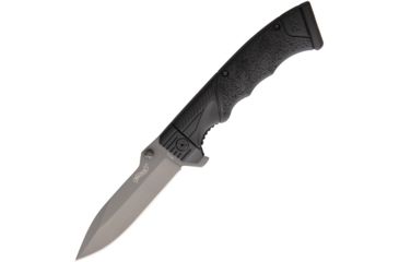 Image of Walther PPQ Linerlock Folding Knife,3.75in,440 Stainless Steel,Standard Edge,Spear Point,Black,Synthetic Handle WAL50746