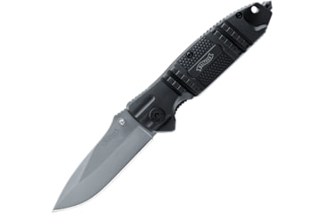 Image of Walther Silver Tac Linerlock A/O Folding Knife, 3.13 satin finish 440C stainless spear point blad, Black G10 handle, 5.0717-US